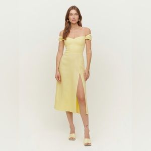 pale yellow Bridgeton linen dress